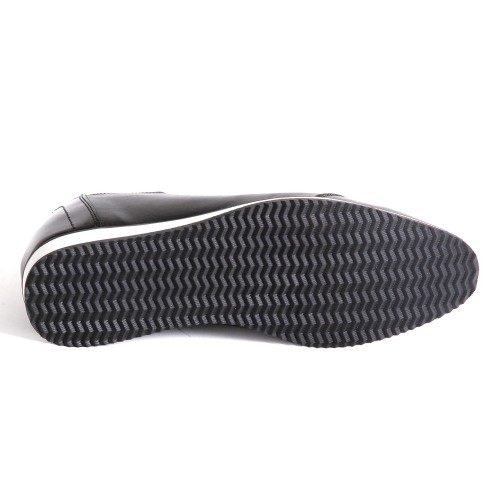 Günlük Gizli Topuklu Siyah Hakiki Rugan Deri Boy Uzatan Ayakkabı 3